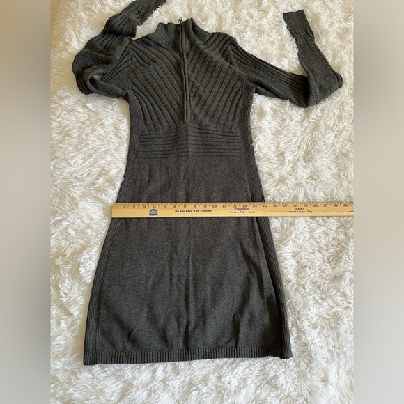 Athleta | Ribbed Knit 1/4 Zip Mock Neck Sweater Dress - Picture 9 of 10